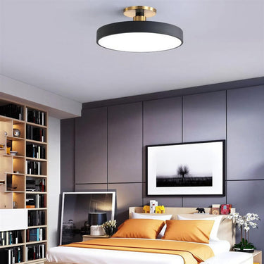 Modern Semi Flush Mount Round LED Ceiling Light Fixture - Image 2
