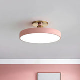 Modern Semi Flush Mount Round LED Ceiling Light Fixture - Image 5