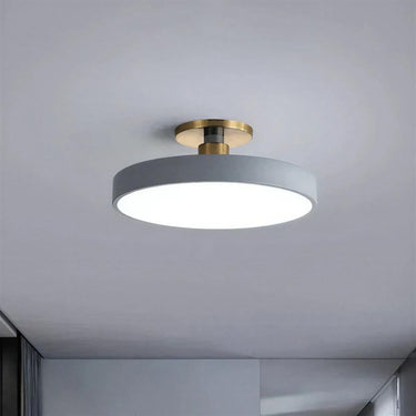 Modern Semi Flush Mount Round LED Ceiling Light Fixture - Image 7