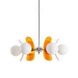 Modern Sputnik Chandelier With Acrylic Petal Shades - Image 1