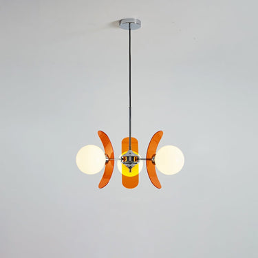 Modern Sputnik Chandelier With Acrylic Petal Shades - Image 3