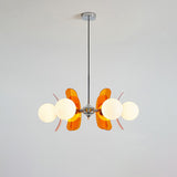 Modern Sputnik Chandelier With Acrylic Petal Shades - Image 5