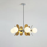 Modern Sputnik Chandelier With Acrylic Petal Shades - Image 8