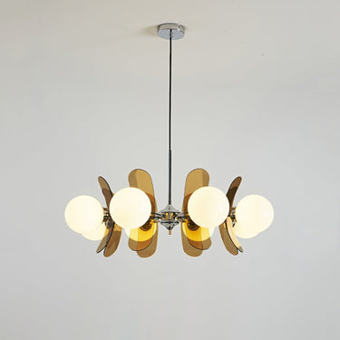 Modern Sputnik Chandelier With Acrylic Petal Shades - Image 9