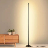 Modern Tall Slender Metal LED Floor Lamp With Warm Light - Image 3