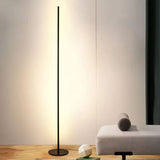 Modern Tall Slender Metal LED Floor Lamp With Warm Light - Image 5