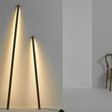 Modern Wooden Strip Floor Lamp With Remote Control - Image 3