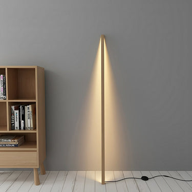 Modern Wooden Strip Floor Lamp With Remote Control - Image 4