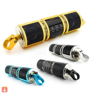 Motorcycle Bluetooth Speaker With Fm Radio Dual Speakers And Waterproof Design - Image 1