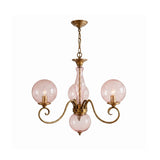 Multi-Arm Glass Chandelier With Spherical Globes - Image 1