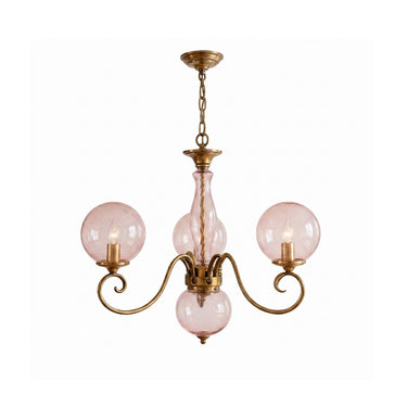 Multi-Arm Glass Chandelier With Spherical Globes - Image 1