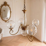 Multi-Arm Glass Chandelier With Spherical Globes - Image 10