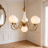 Multi-Arm Glass Chandelier With Spherical Globes - Image 14