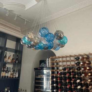 Multi-Color Cluster Glass Ball Pendant Light - Image 5