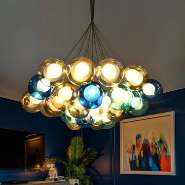 Multi-Color Cluster Glass Ball Pendant Light - Image 7