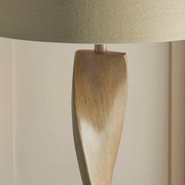 Oak Wood Twisted Floor Lamp - Image 4