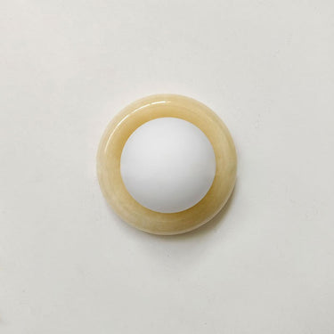 Onyx Wall Lamp With Marble Ring Design And Hand-Finished Body - Image 5