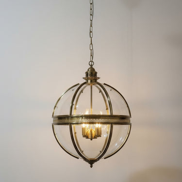 Ornate Metal Spherical Pendant Light - Image 8