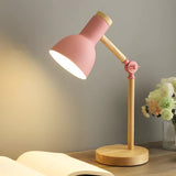 Pivoting Shade Task Table Lamp With Wooden Base - Image 5