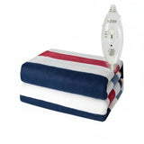 Plush Heated Blanket With Cozy Striped Design - Image 5