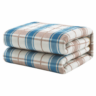 Plush Heated Blanket With Cozy Striped Design - Image 7