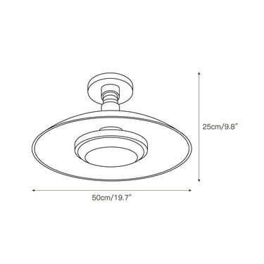 Pot-Lid Style Pot Lid Ceiling Light - Image 3