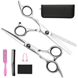 Professional Haircutting Scissors Set With Thinning Shears And Styling Accessories - Image 1