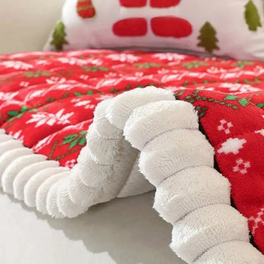 Quilted Christmas Sofa Cushion With Winter Design - Image 8