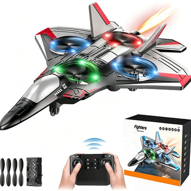 RC Fighter Jet With 360° Stunt Loops LED Lights And Shockproof Design For Kids And Beginners - Image 7