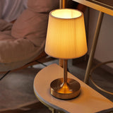 Rechargeable Telescopic Table Lamp With Pleated Fabric Shade - Image 2