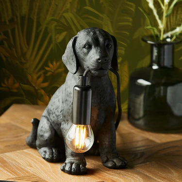 Resin Labrador Puppy Table Lamp With Inline Switch - Image 4