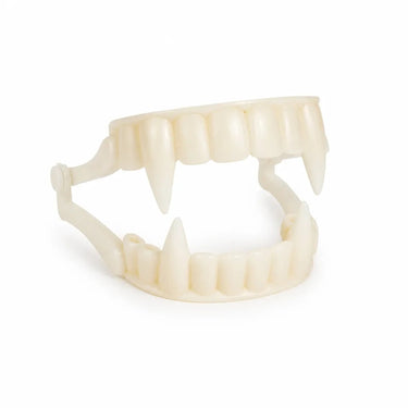 Retractable Vampire Fangs Realistic Full Tooth Coverage With Natural Yellow Shade - Image 1