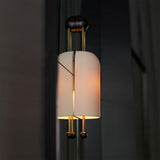 Ribbed Glass Lantern Wall Sconce With Twin Stems - Image 2