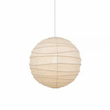 Rice Paper Globe Lantern Pendant Light With Metal Frame - Image 2