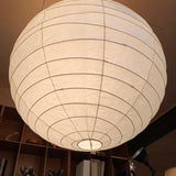 Rice Paper Globe Lantern Pendant Light With Metal Frame - Image 8