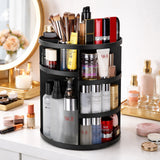 Rotating Makeup Organizer With Adjustable Acrylic Shelves And 360-Degree Spinning Storage - Image 2