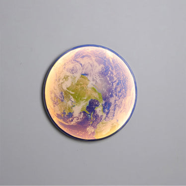 Round Wall Sconce With Mural Design - Image 2