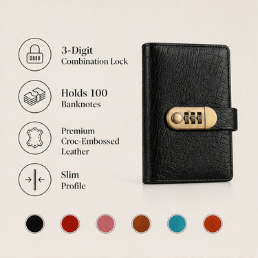 Savings Notebook With 3-Digit Resettable Lock Slim Profile Cash Organizer - Image 7