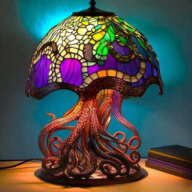 Stained Glass Animal-Shaped Tiffany Table Lamp With LED Light - Image 15