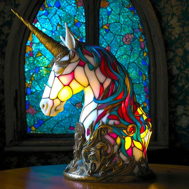 Stained Glass Animal-Shaped Tiffany Table Lamp With LED Light - Image 10