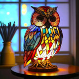 Stained Glass Animal-Shaped Tiffany Table Lamp With LED Light - Image 5