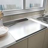 Stainless Steel Cutting Board With Spill Guard For Clean Food Prep Non-Porous Dishwasher Safe Surface - Image 4