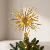 Starburst Christmas Tree Topper With Warm White LED Lights - Image 1