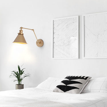 Swing Arm Wall Lamp With Adjustable Metal Shade - Image 5