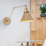 Swing Arm Wall Lamp With Adjustable Metal Shade - Image 6