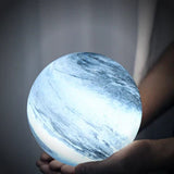 Swirled Glass Moon Table Lamp With Remote Control - Image 4