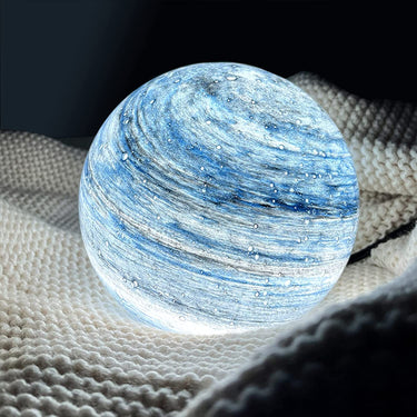 Swirled Glass Moon Table Lamp With Remote Control - Image 8