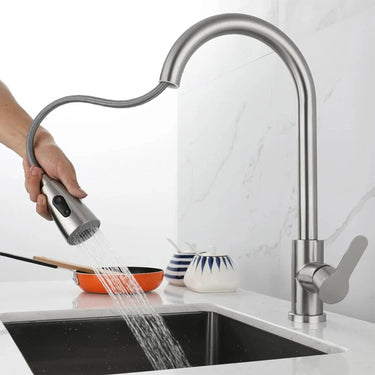 Swivelux Kitchen Faucet With Pull-Out Sprayer And 360-Degree Swivel - Image 3