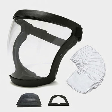 Transparent Full Face Shield With Replaceable Filters Lightweight 210g - Image 5