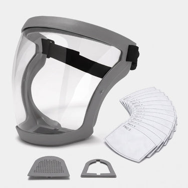 Transparent Full Face Shield With Replaceable Filters Lightweight 210g - Image 6